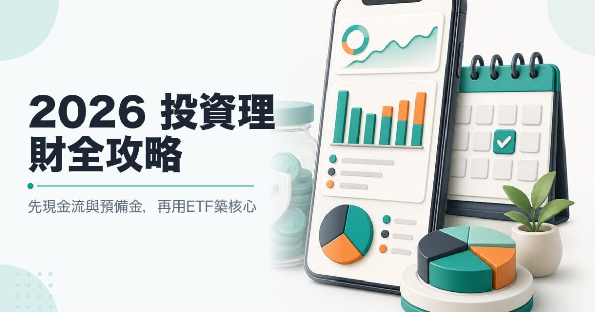2026 投資理財全攻略 封面插圖：現金流、預備金與ETF配置